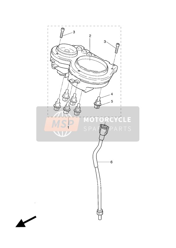 Yamaha YQ50L 2002 MESSGERÄT für ein 2002 Yamaha YQ50L